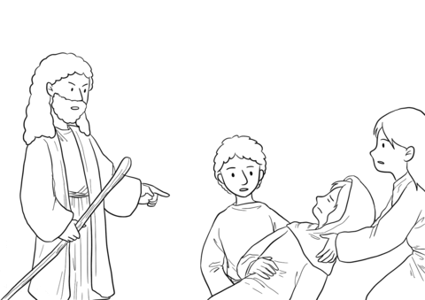 Acts 5 7 10 Punishment Of Ananias And Sapphira Coloring Page